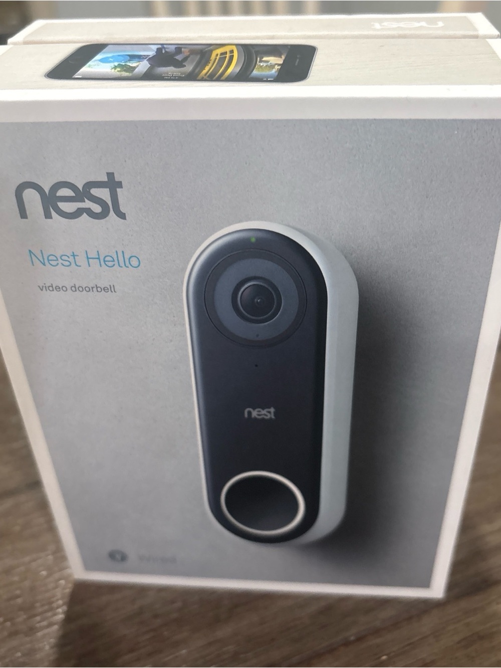 Nest Hello Video Doorbell — Black and White